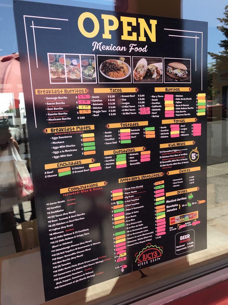 Menu at Lucys Taco Shop Bend restaurant, Bend
