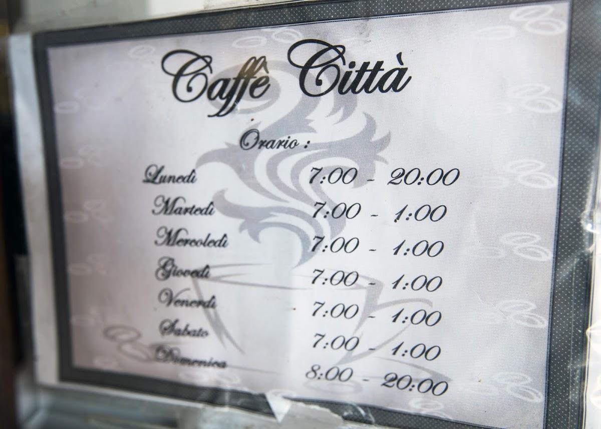 Menu di Caffè Città 