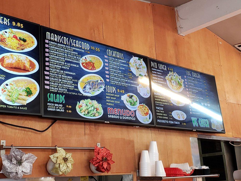 Menu at El Picosito Restaurant, Long Beach