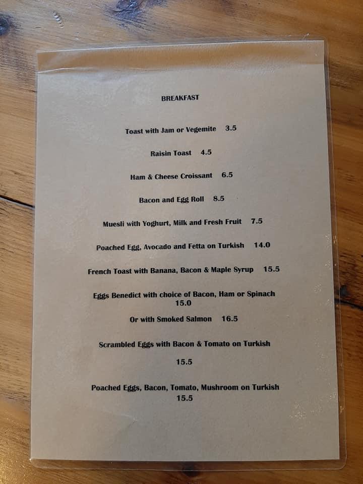 Menu at Little Rustic Pantry cafe, Coolamon, 127129 Cowabbie St