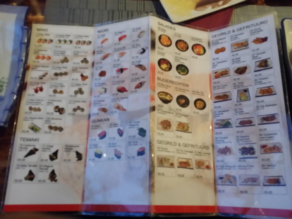 Menu at Momoya Roermond, Roermond