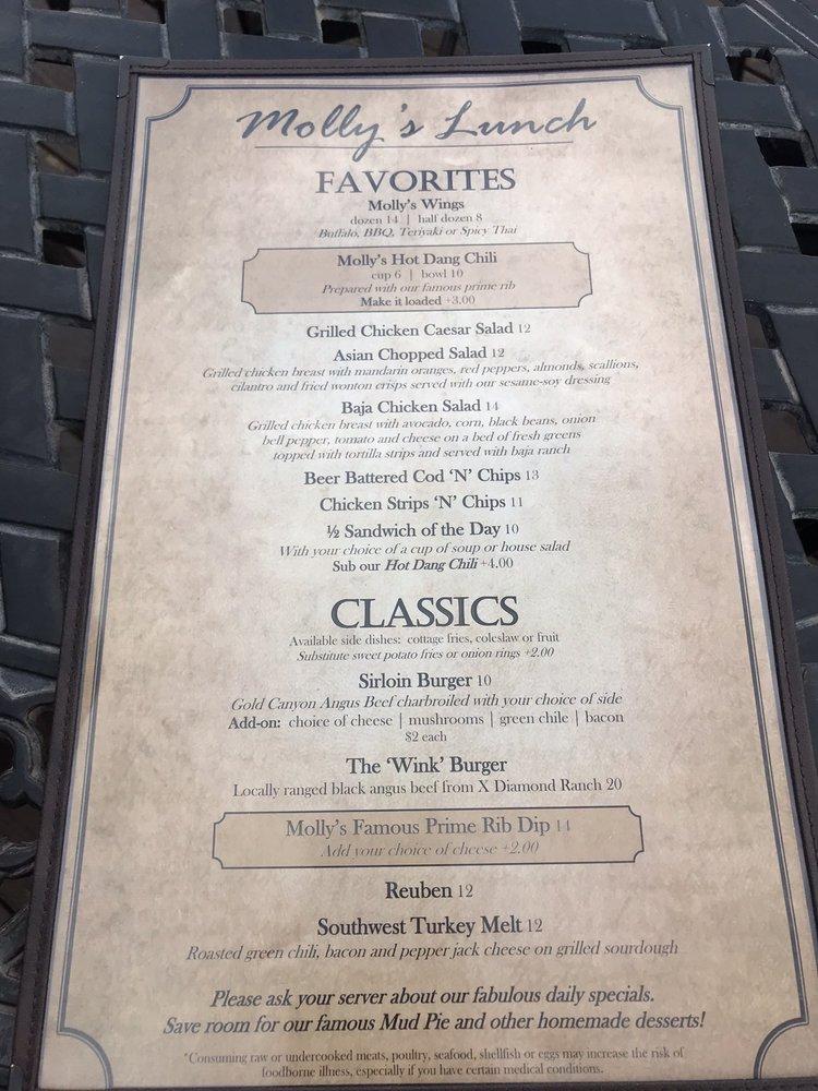 Menu at Molly Butler Lodge & Restaurant, Greer