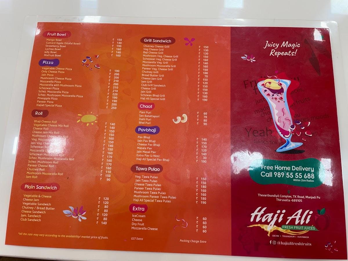 Menu at Seetaphal Fresh Juices & Tasty Bites, Thiruvalla