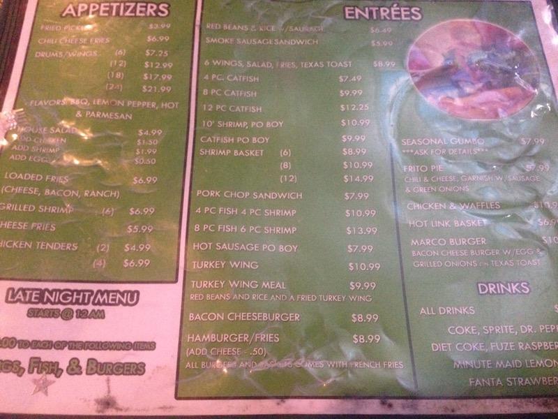 Menu at MICKEY'S SPORTS BAR AND GRILL LLC, Grand Prairie