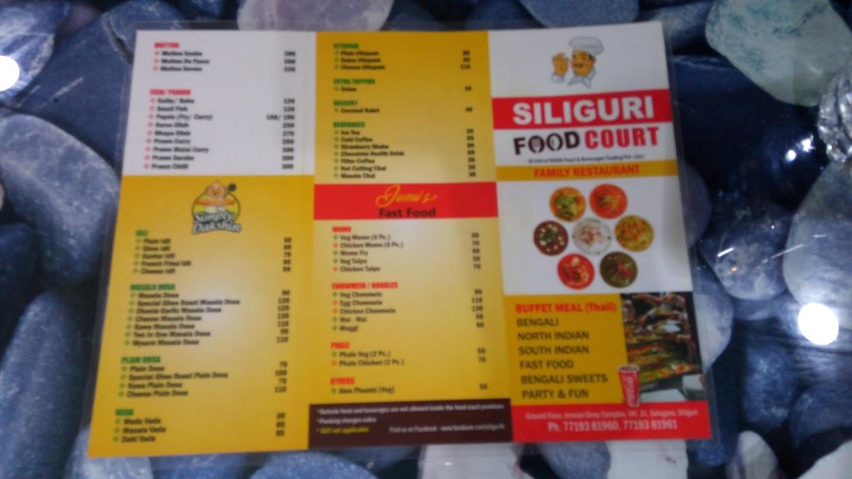 Siliguri Food Court menu