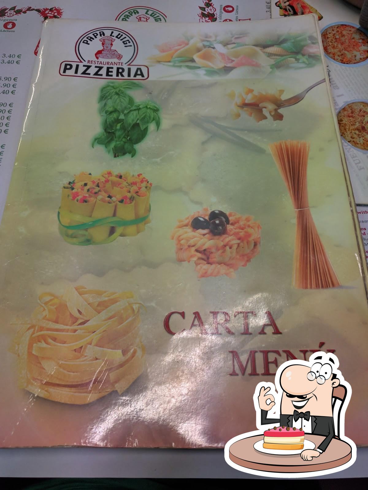 Pizzeria Papa Luigi en Fuengirola Carta