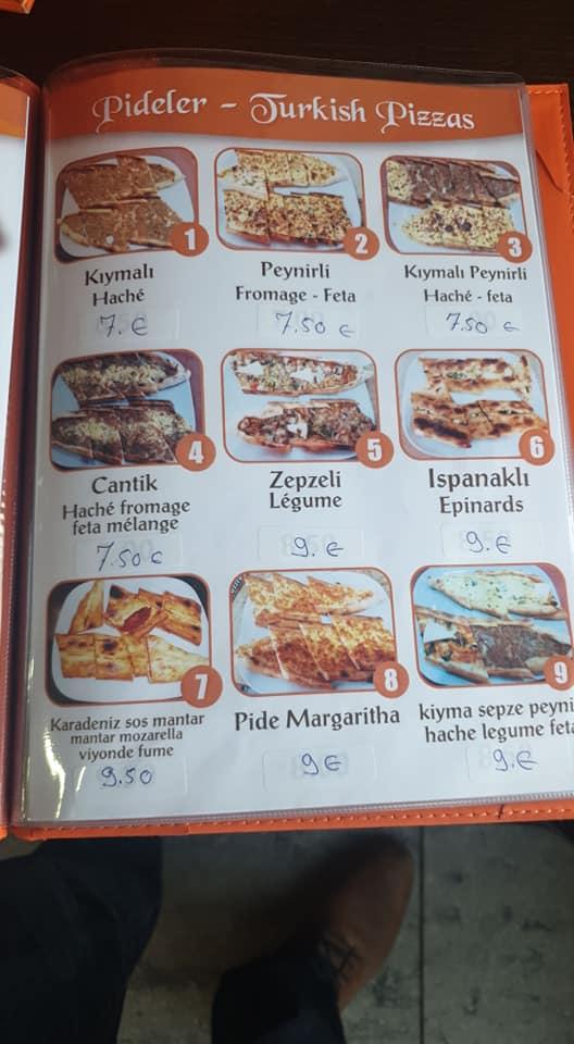 Menu de Bosphore