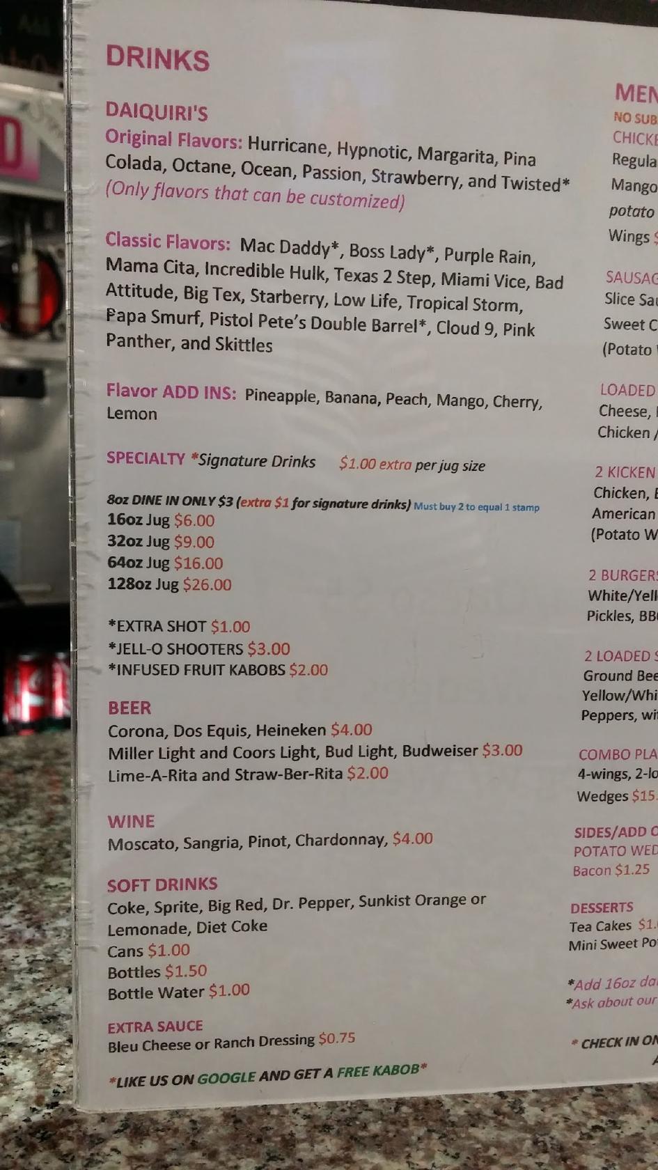 Menu at Daiquiri With A Twist pub & bar, Arlington