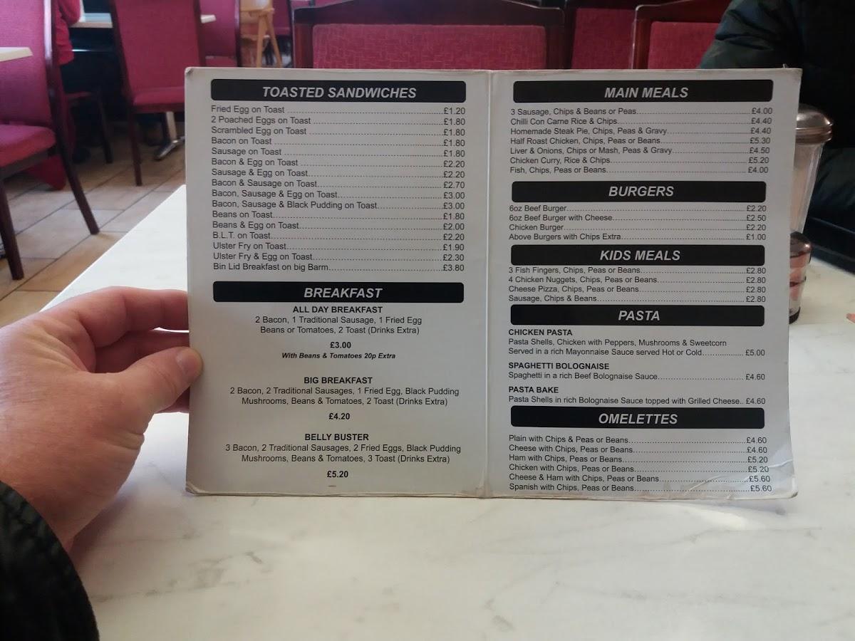 Menu at Jumbo Cafe, Liverpool, 9698 Priory Rd