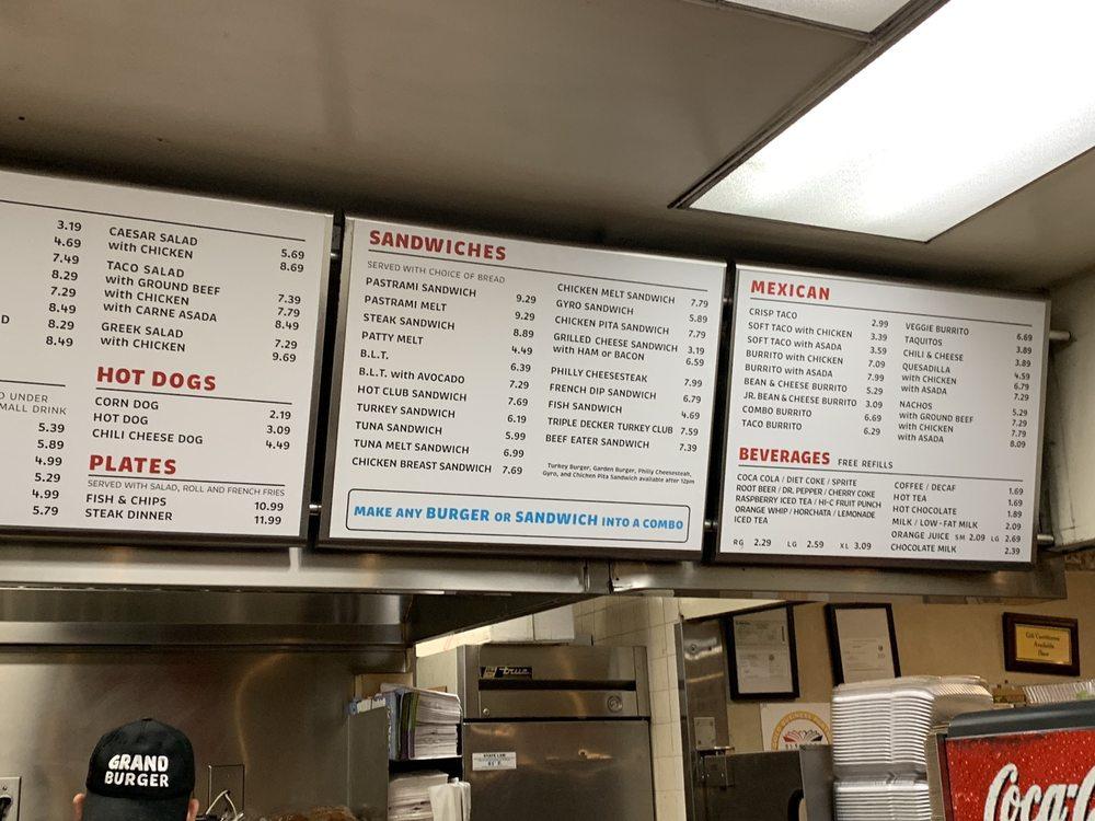 Menu at Grand Burger, Glendora fast food, Glendora