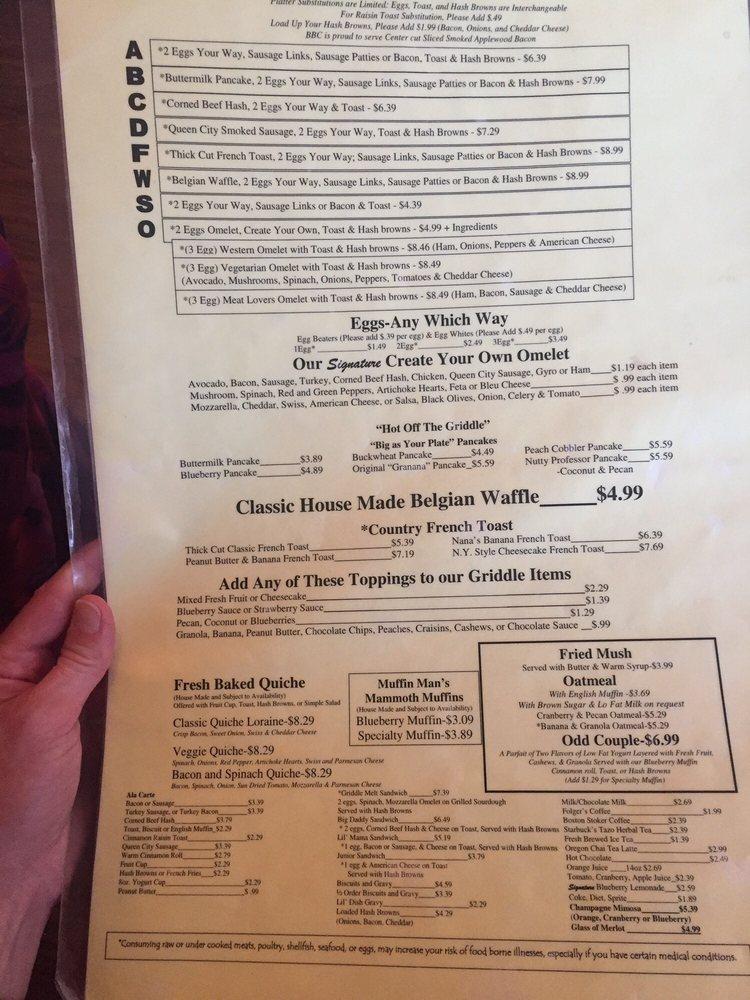 Menu at The Blue Berry Café Bellbrook desserts, Bellbrook