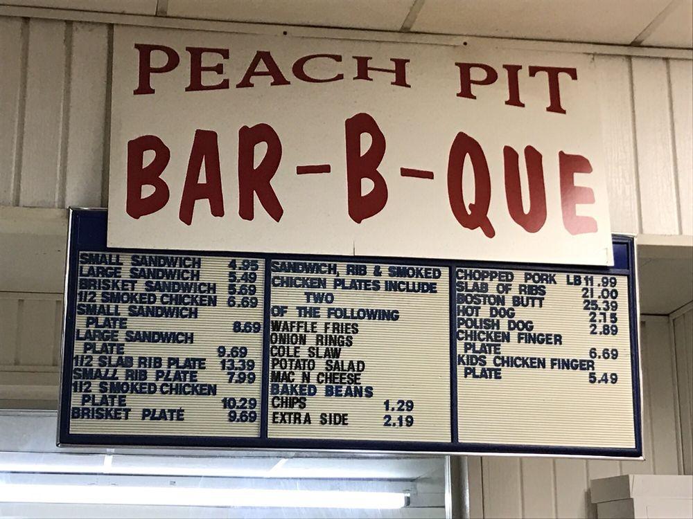 Menu at Peach Park desserts, Clanton, 7th St S