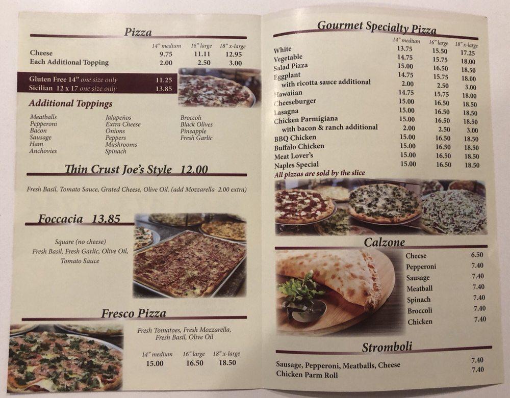 Menu at A Touch of Naples pizzeria, Poughkeepsie