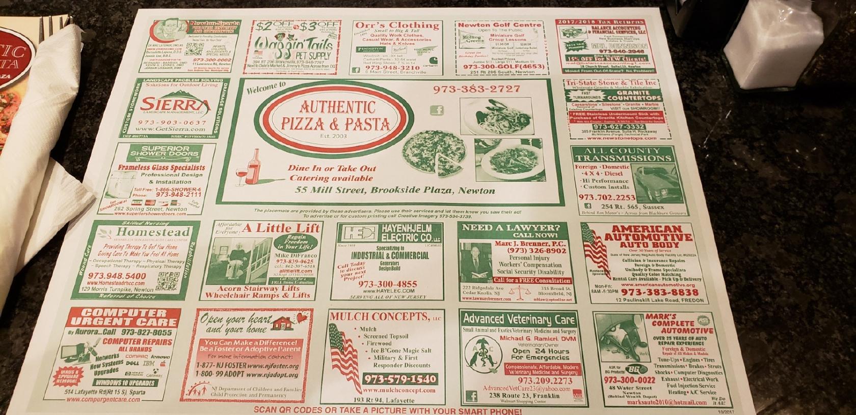 Amato s Pizzeria in Newton Restaurant menu and reviews