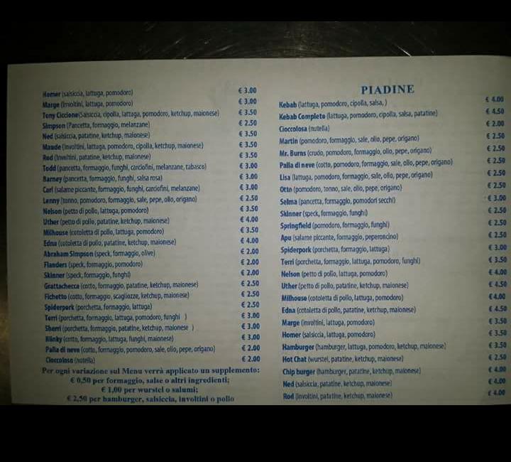 Menu di Krusty Burger 