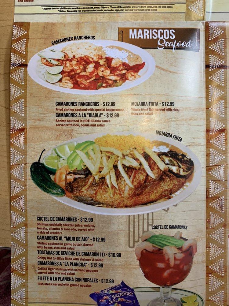 Menu at La Michoacana Mexican Market 10 restaurant, Dayton