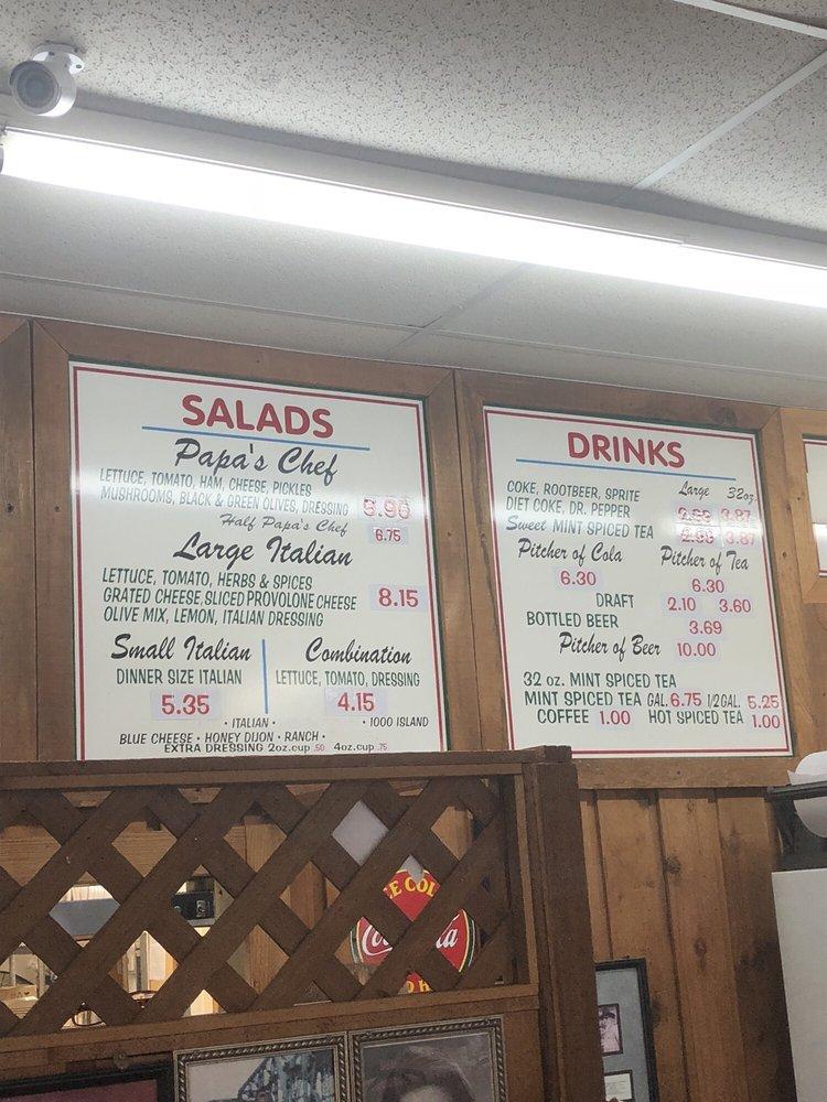 Menu at Notini's Restaurant, Bossier City