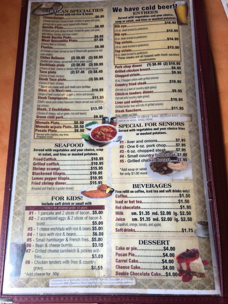 Menu at Alamo Pancake & Steakhouse Grill, Alamogordo, N White Sands Blvd