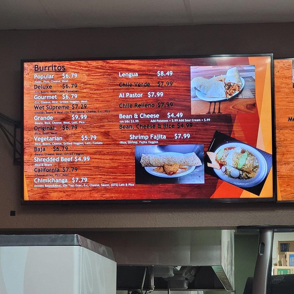 Menu at Baja Taco Plus restaurant, Victorville, Bear Valley Rd 3