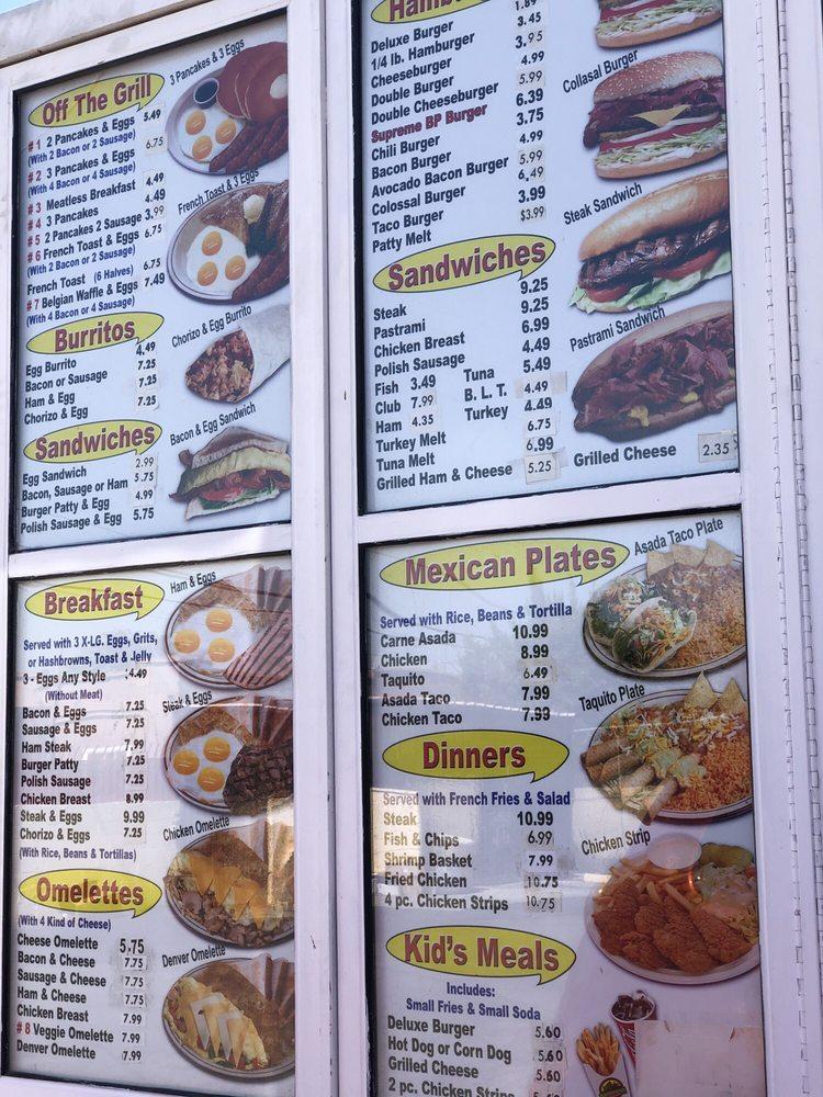 Menu at Burger Palace restaurant, Los Angeles, S Western Ave