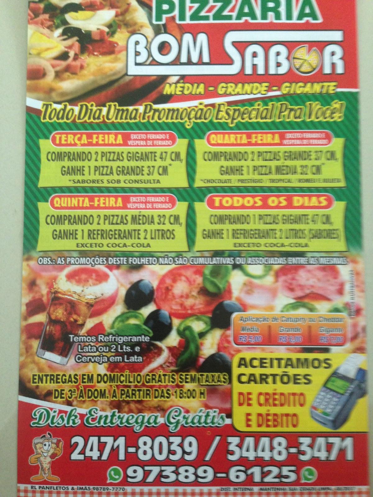 DISK PIZZA 2030-5662 - Picture of Pizzaria Bom Sabor, Tres Rios -  Tripadvisor