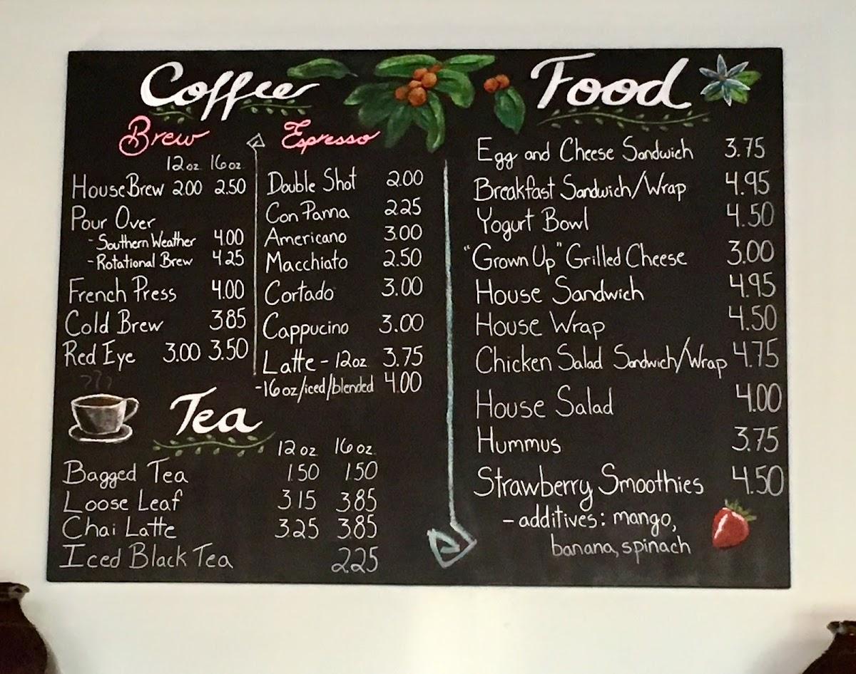 Menu at The Clay Cup A Coffee Pottery restaurant, Neosho