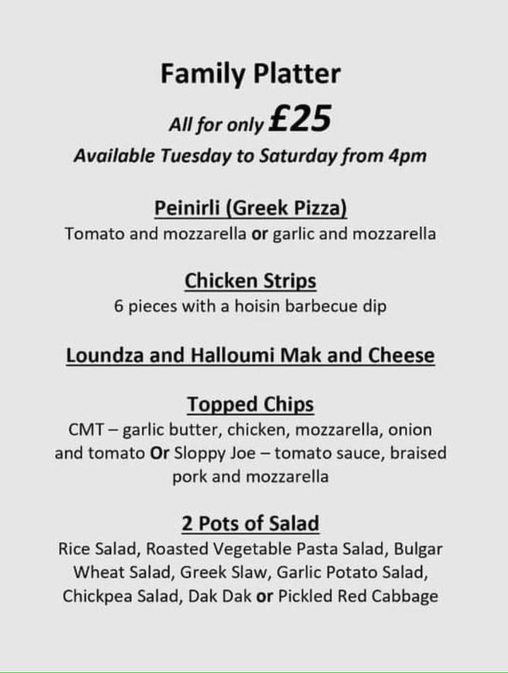 Menu at Olive Garden restaurant, Great Yarmouth, 68 High St