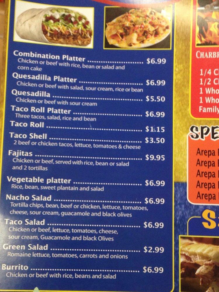 Menu at La Fonda Paisa restaurant, Silver Spring