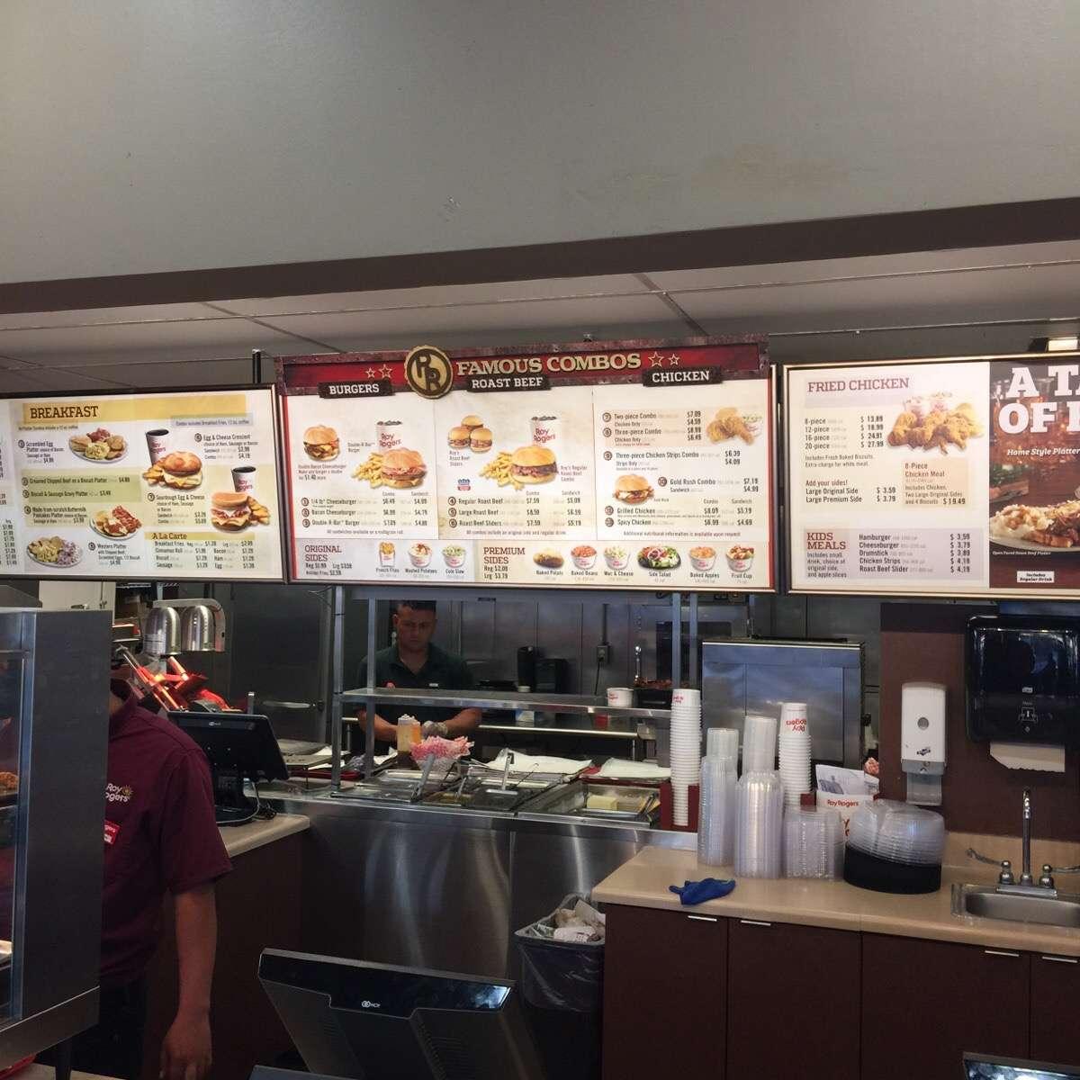 Menu at Roy Rogers fast food, Alexandria, F Manchester Blvd