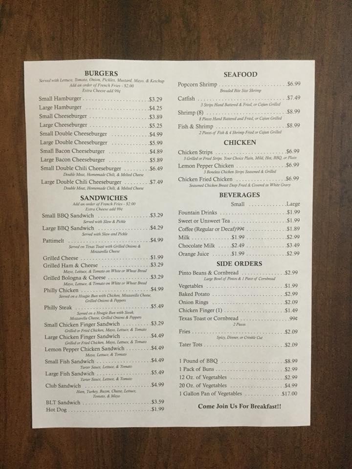 Menu At R J Cafe Skyline