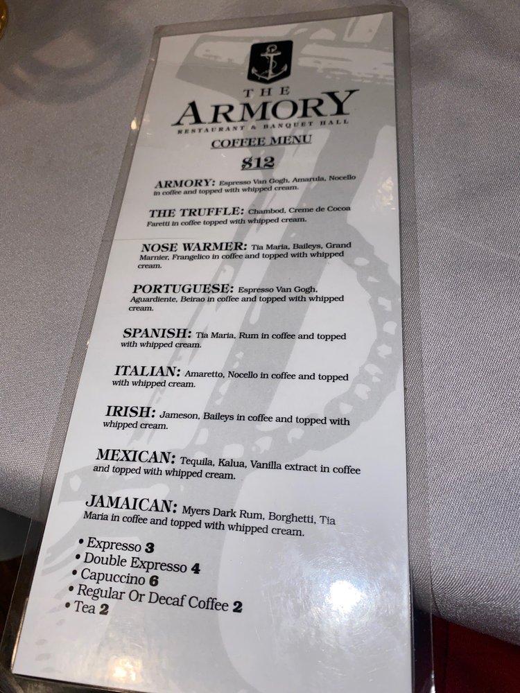Menu at The Armory NJ restaurant, Perth Amboy