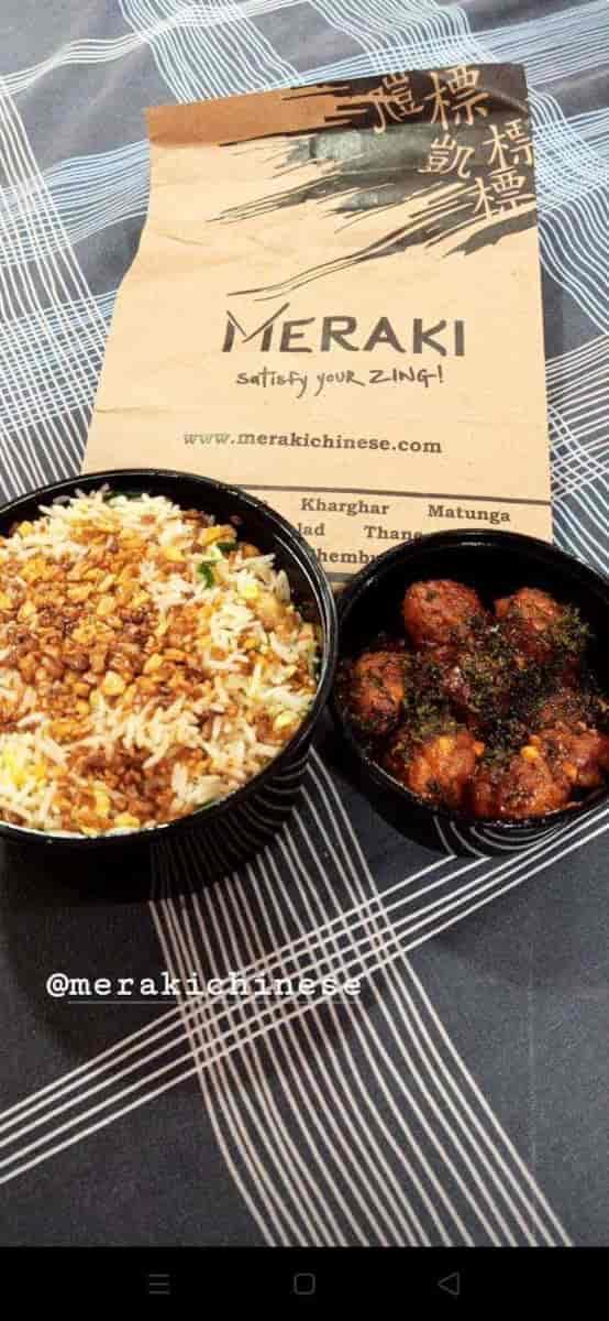 Meraki (Manpada) menu