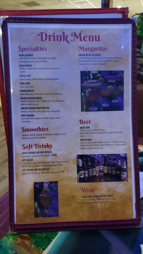 Menu at Las Lomas Mexican grill restaurant, Altamonte Springs