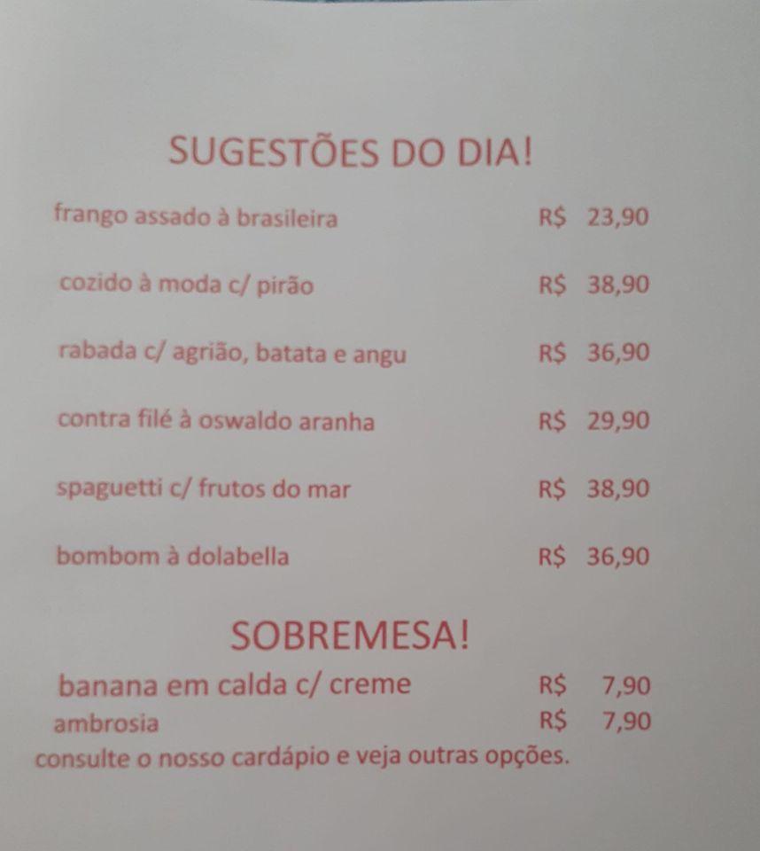 Salsa e Cebolinha cardápio