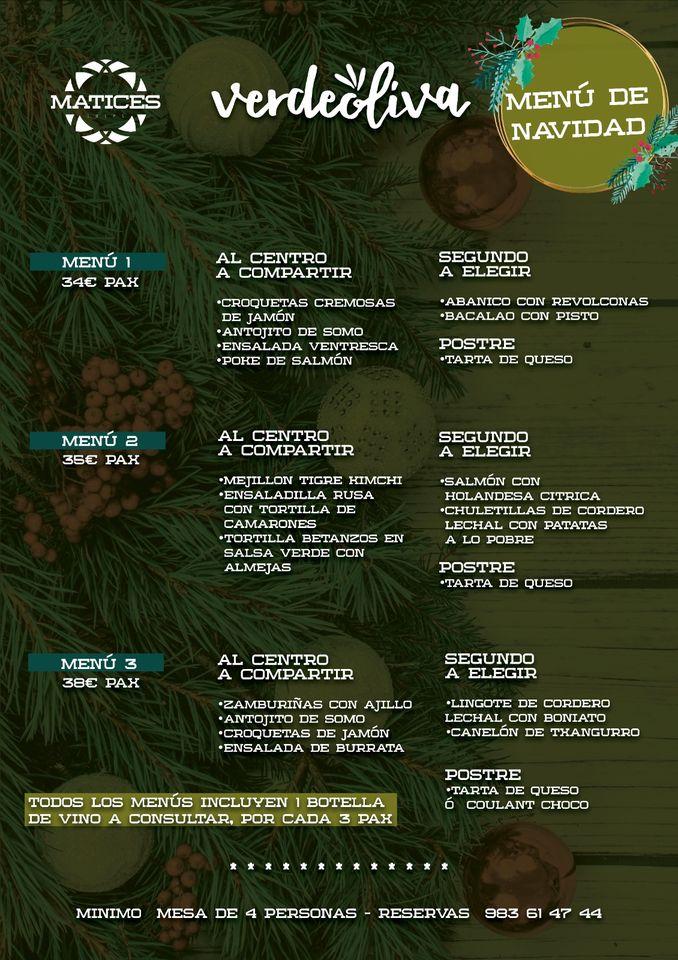 Menu at Verde Oliva pub & bar, Valladolid