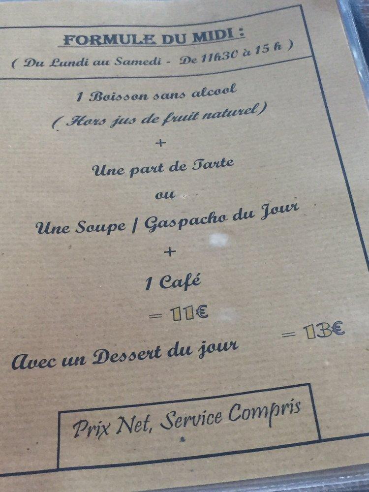 Menu at Le Petit Chalet restaurant tarterie Nice, Nice