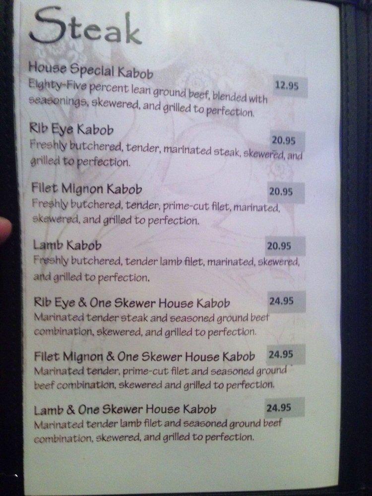 Menu at Silver Skewers restaurant, Waldorf, Old Washington Rd