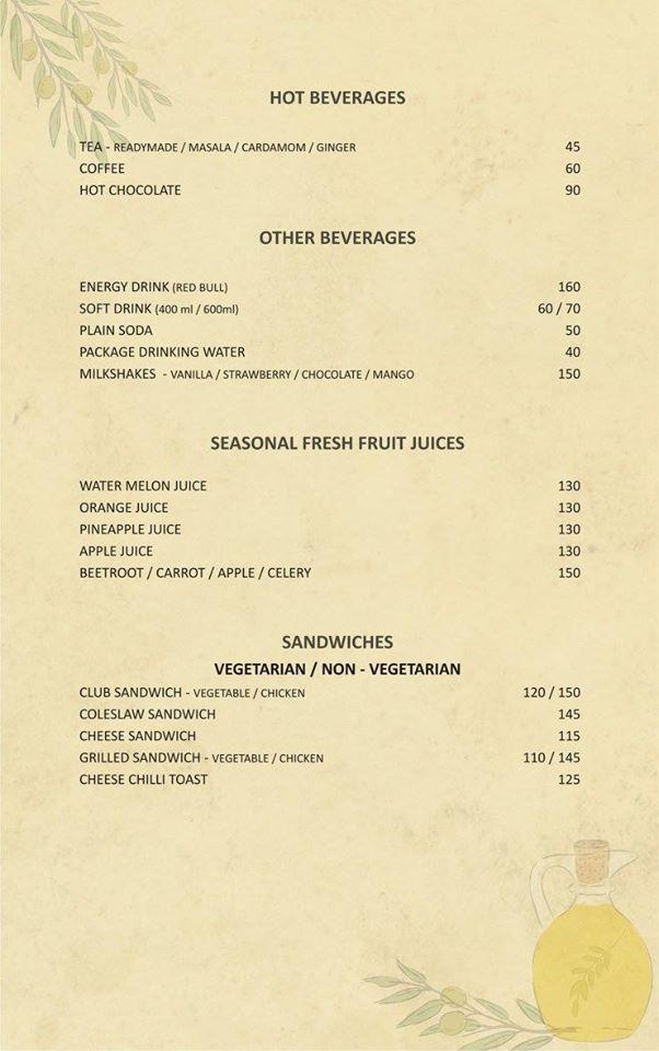Zytun The Restaurant . menu