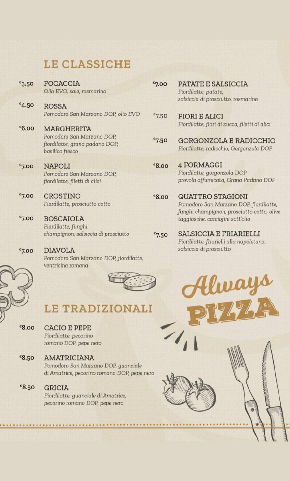 Menu di 96 Ore San Rocco 