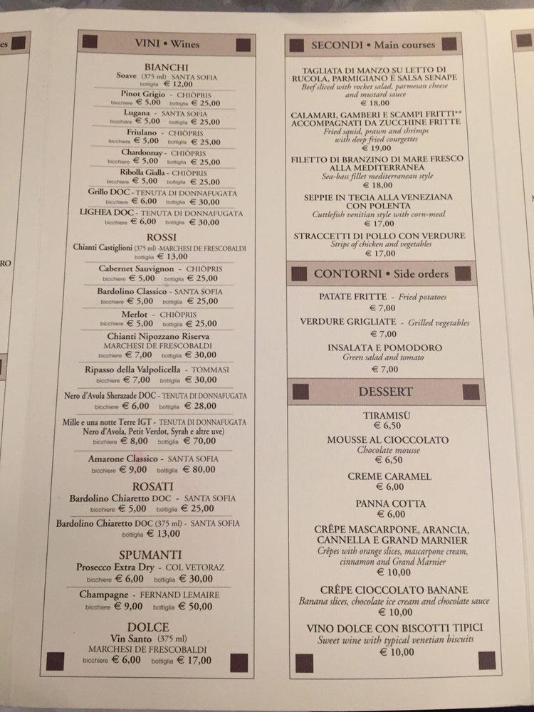 Menu di Ristorante Le Café 