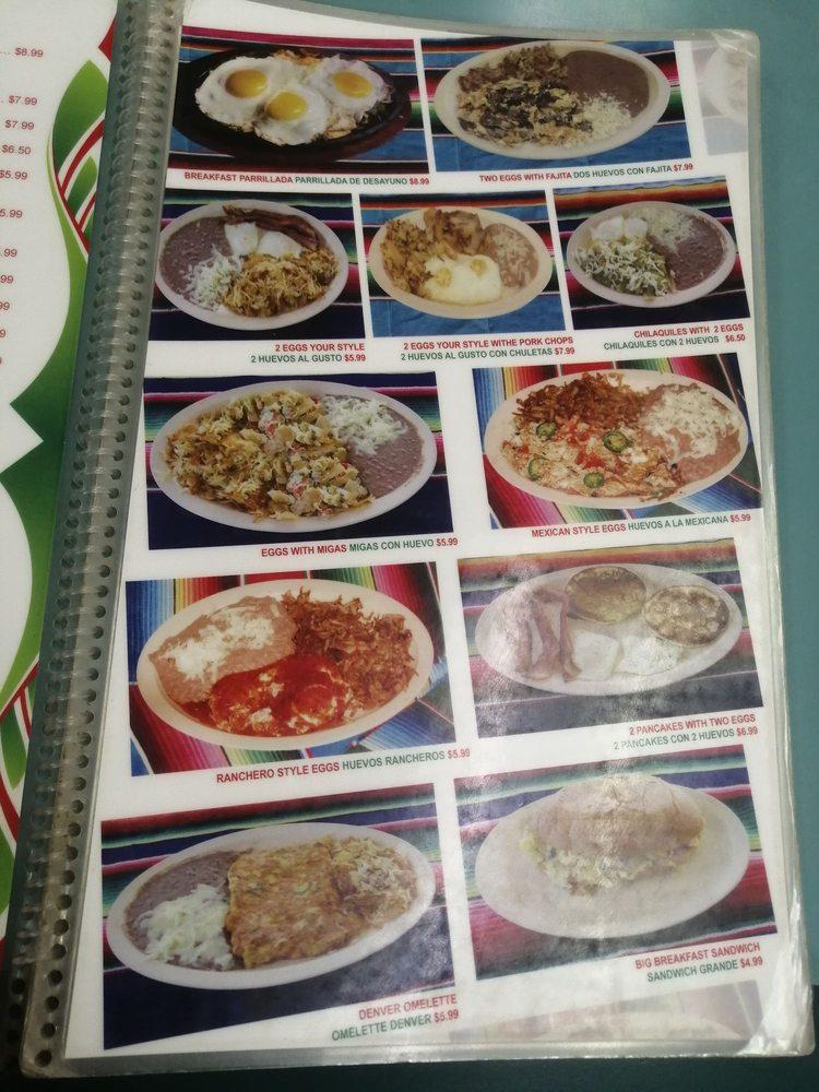 Menu at Taqueria el Tapatio restaurant, Willis