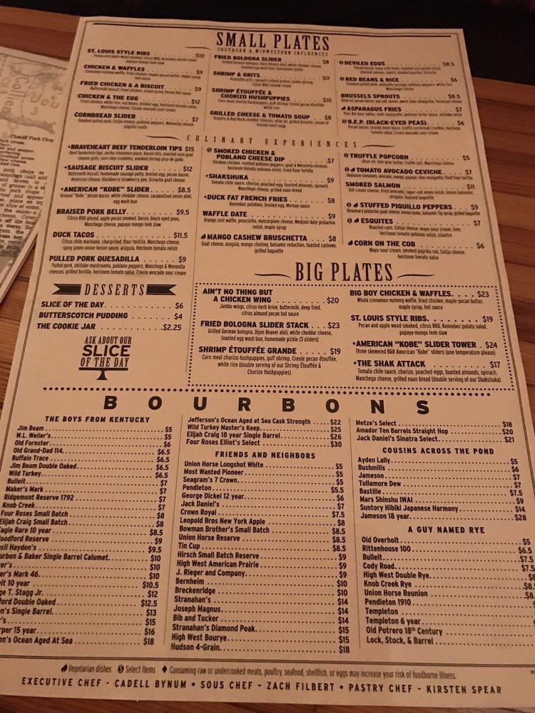 Menu at Bourbon & Baker pub & bar, Manhattan