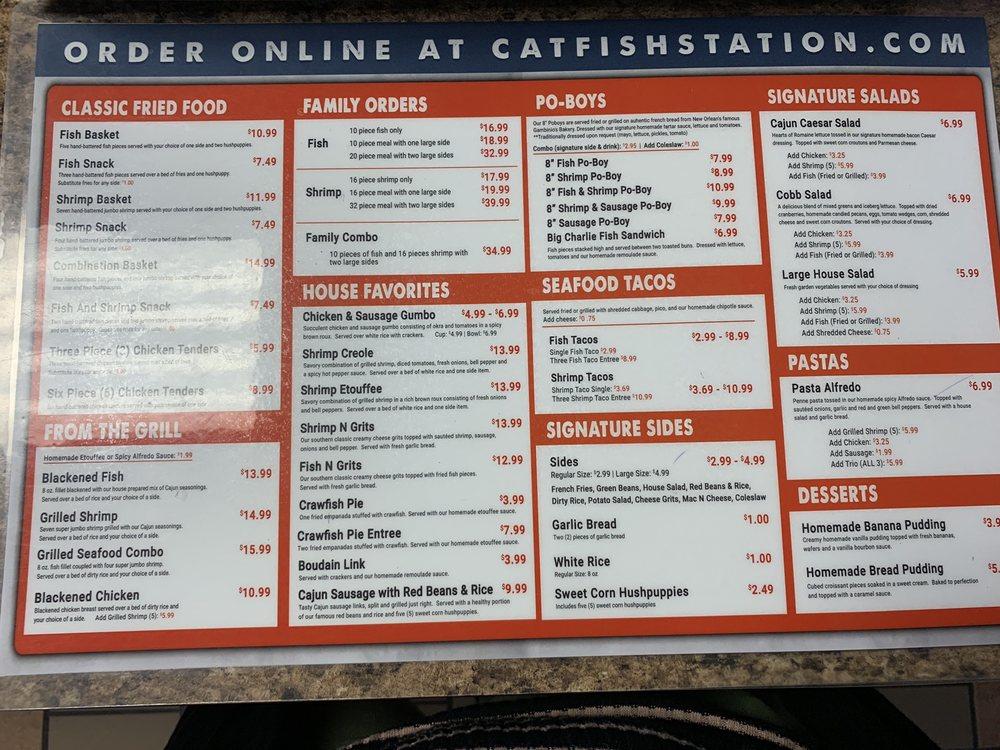 Menu at Catfish Station restaurant, Missouri City