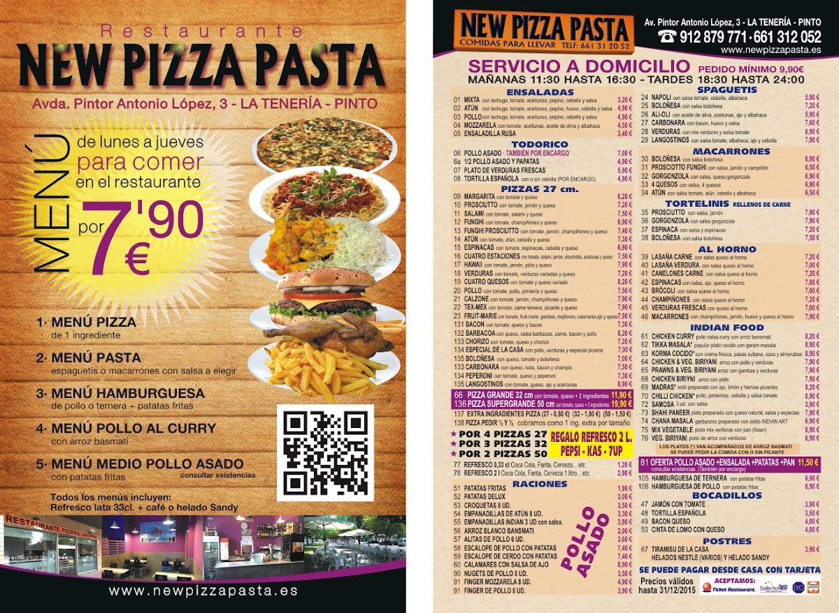 new pizza pasta carta