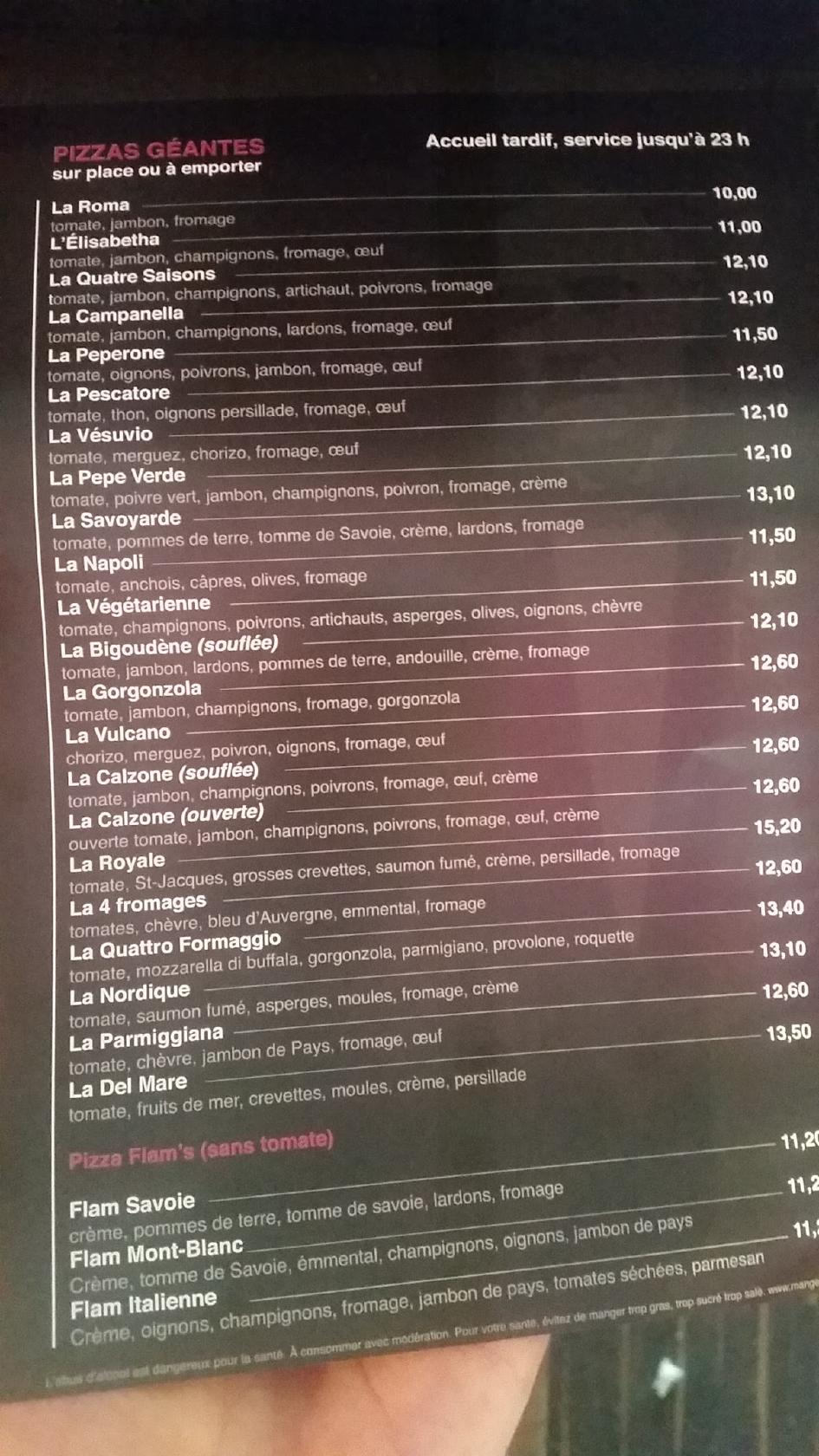 Menu Au Chez Gino Restaurant Lorient