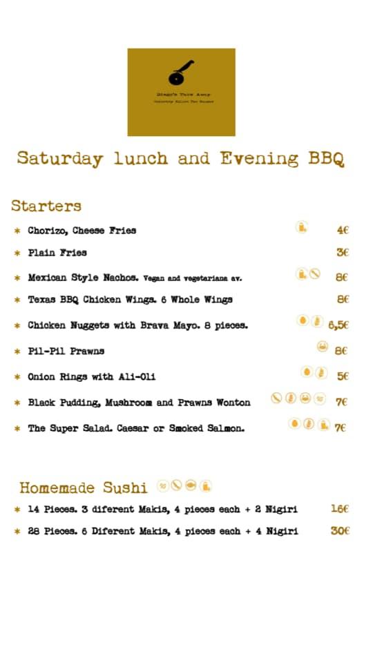 Menu at Diego's wine bar and charcoal house, CastletownBearhaven