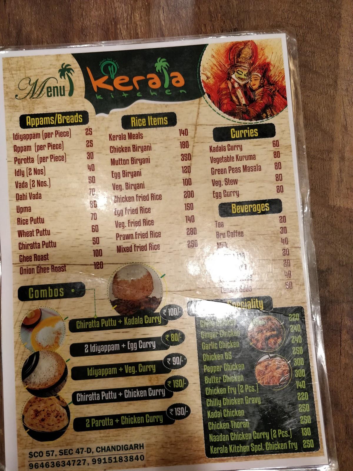 Menu At Kerala Kitchen Chandigarh Sco 57   Rb18 Menu Kerala Kitchen 2021 09 2 