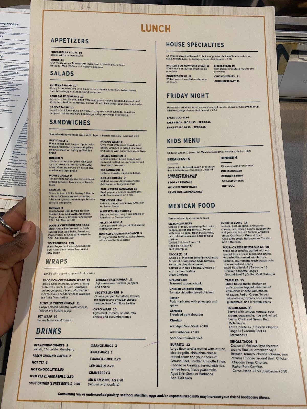 Menu at Delavan Family Restaurant, Delavan, 505 S 7th St