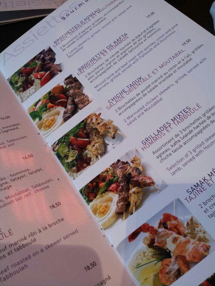 Menu de Noura Val d'Europe