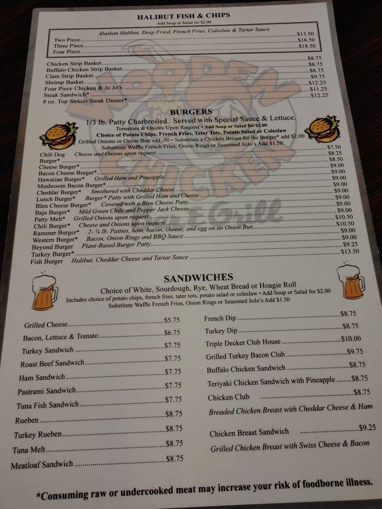 Menu at Wooden Chicken Pub, Portland
